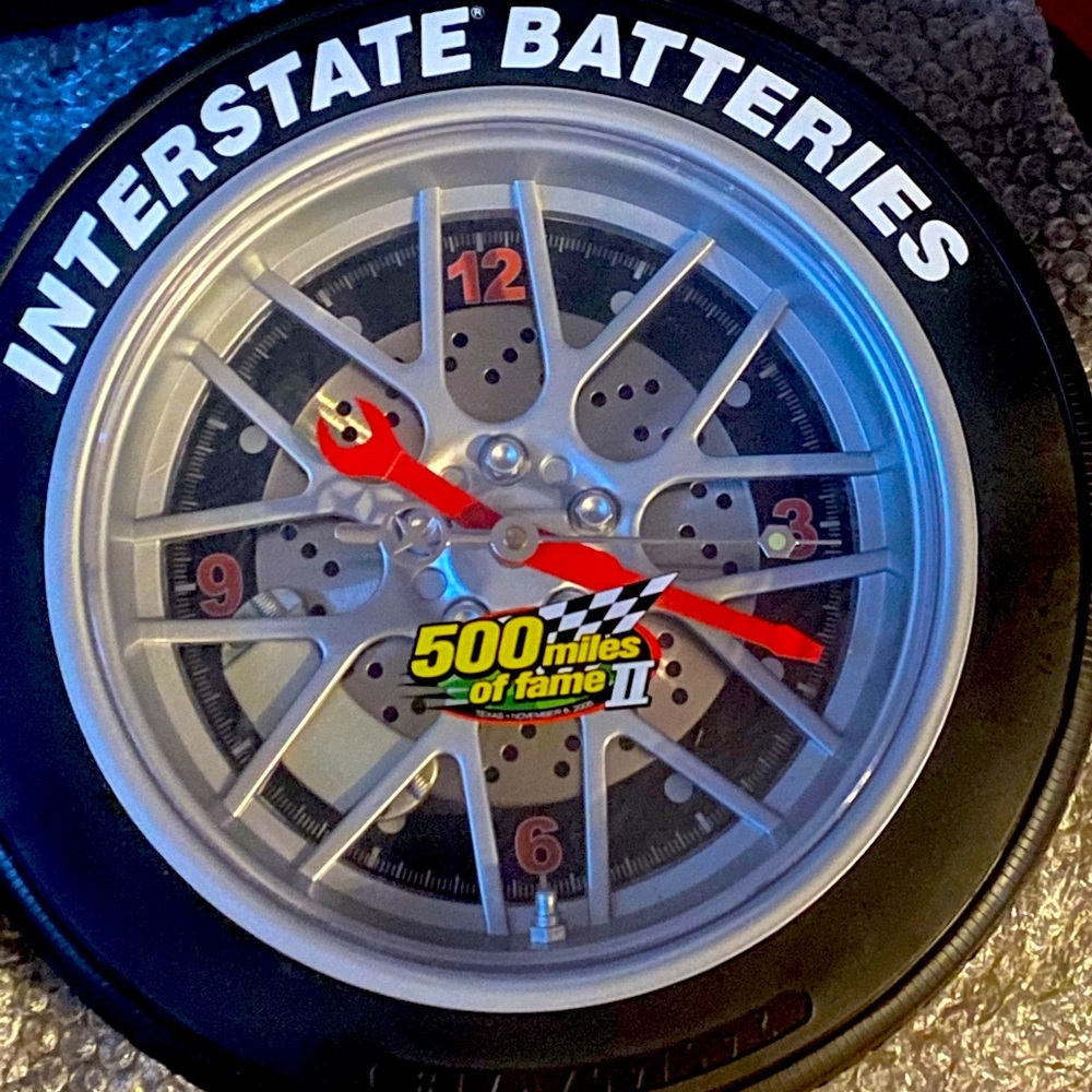Interstate batteries tire clock